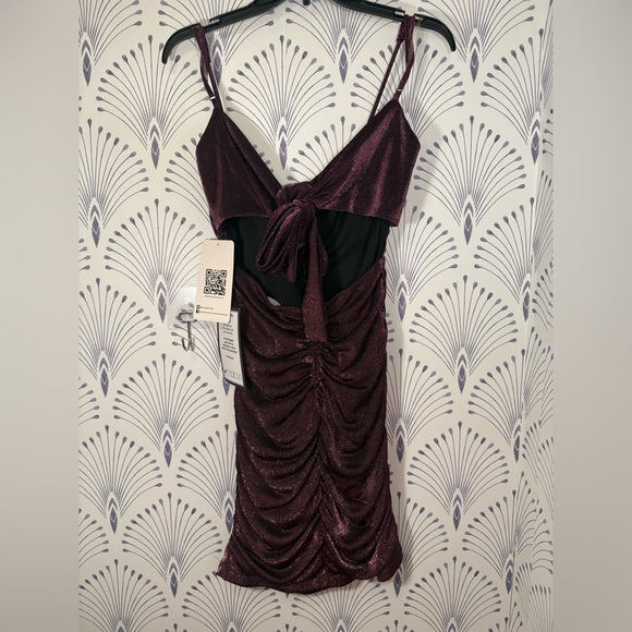 Emerald Sundae Purple Glitter Dress bodycon formal event size large NWT - Picture 3 of 7